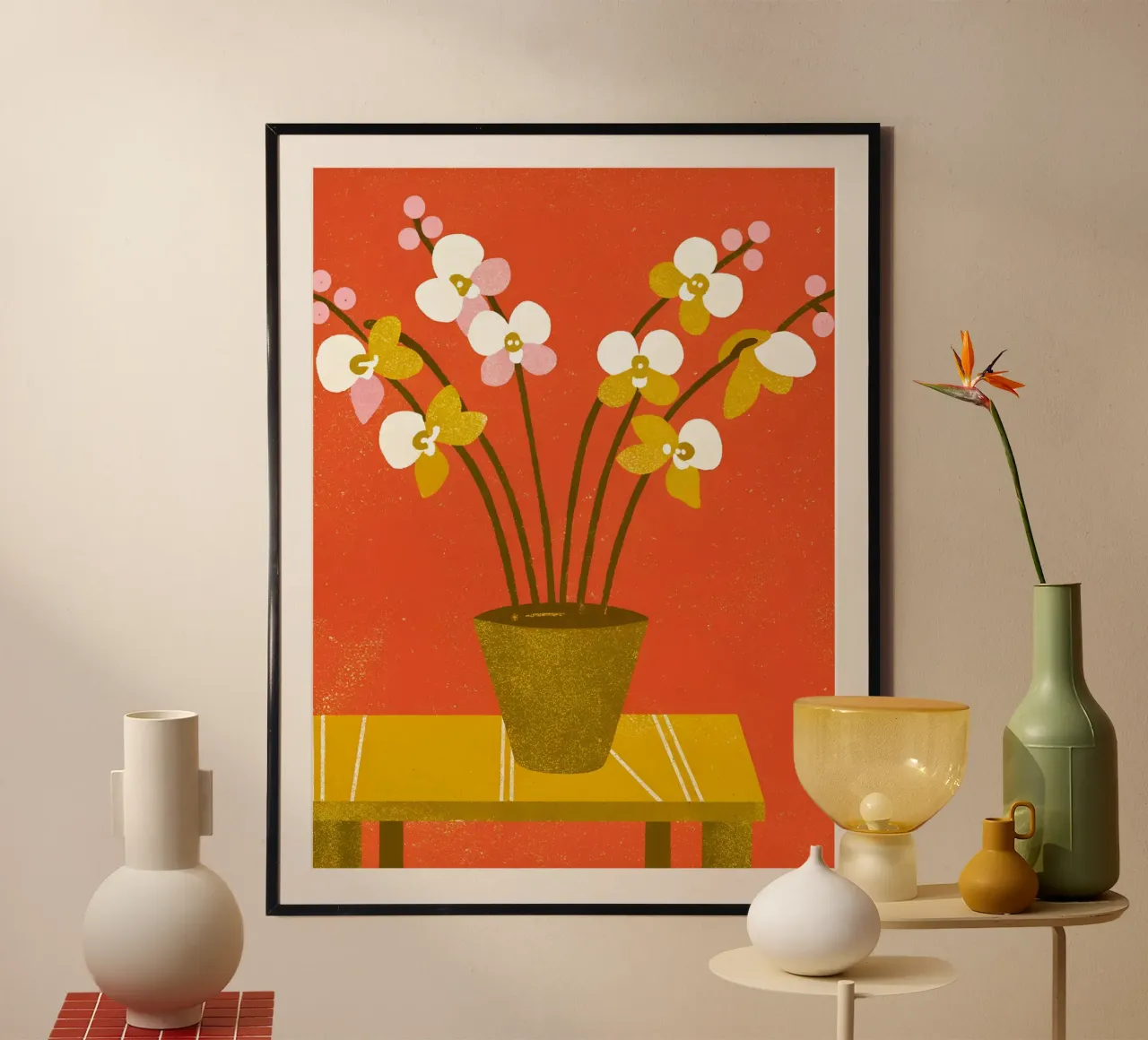 Vaso di fiori retrò pop carta hahnemühle da THE LATEST SHOP
