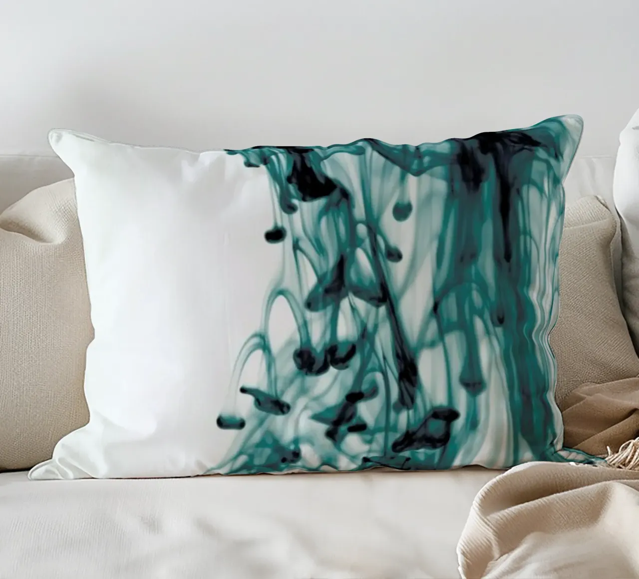 ABSTRACT movement - forest greens cuscino da Studio Nahili
