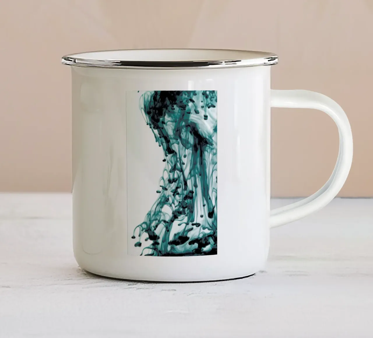 ABSTRACT movement - forest greens tazza in smalto da Studio Nahili