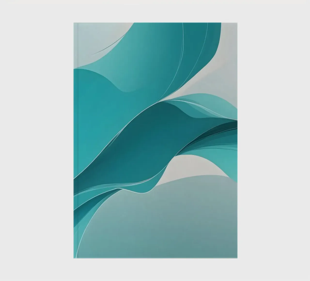 Elegant abstract wallpaper design with flowing curves notebook by DesignDoodle