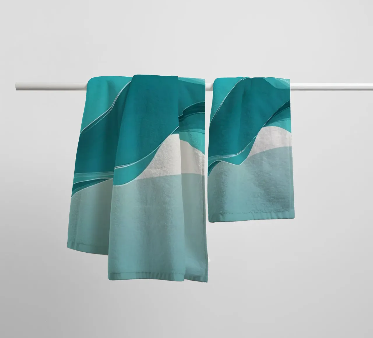 Elegant abstract wallpaper design with flowing curves towel by DesignDoodle