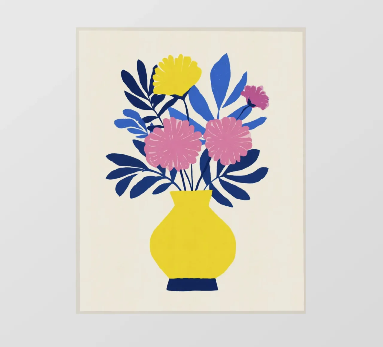Fleurs botaniques découpées dans des tons vintages des années 50 bâche pvc de Modern Muse