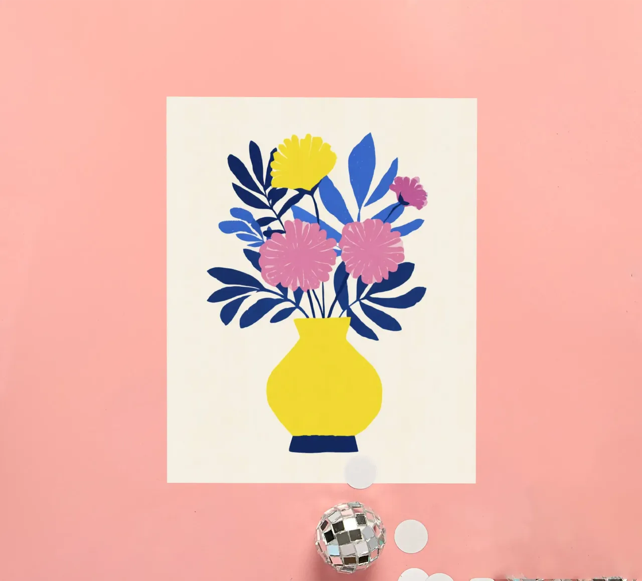 Botanical Cut-Out Flowers in Earthy 50´s Vintage Tones sticker by Modern Muse