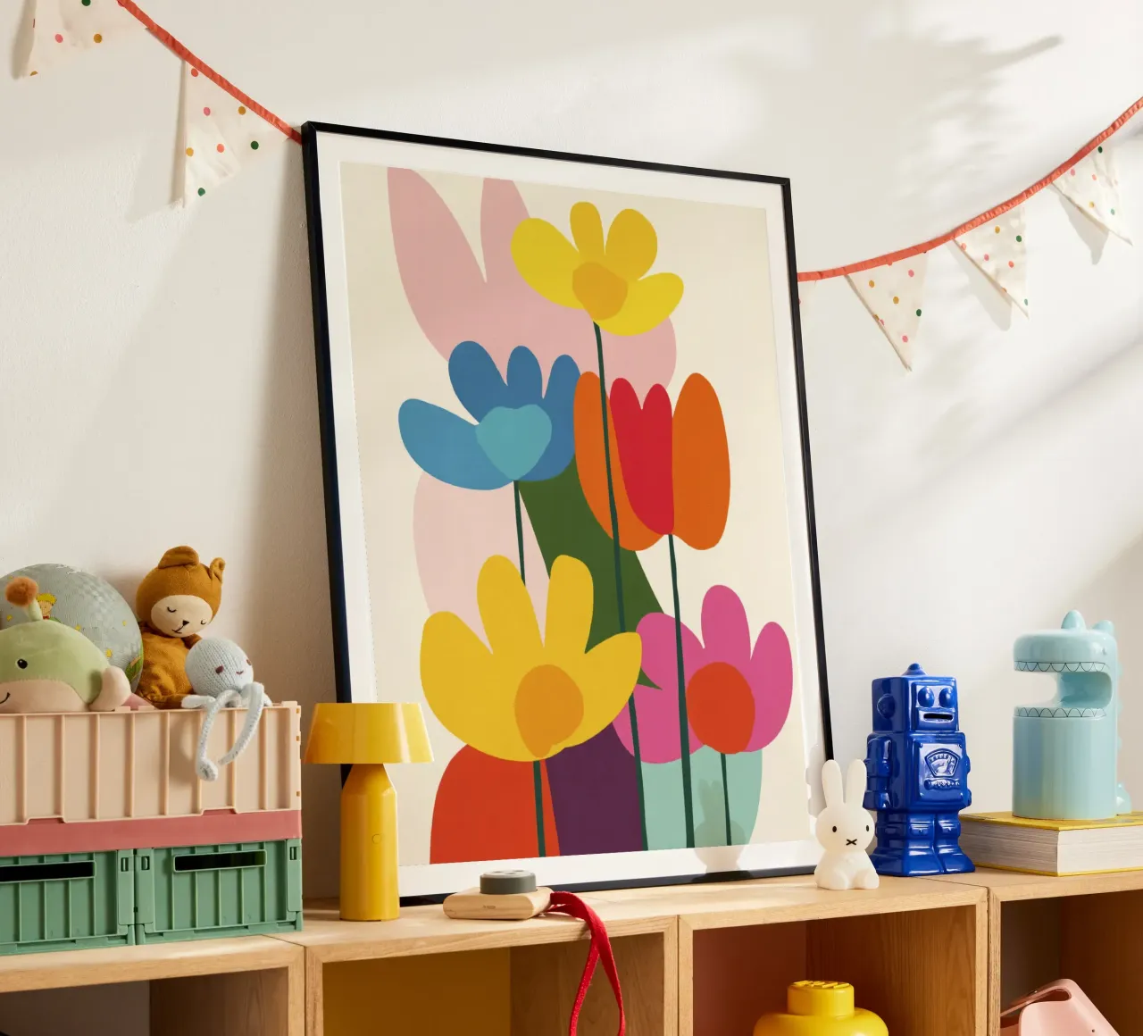 Giardino geometrico ritagliato in armonia cromatica Matisse anni '50 poster da Modern Muse