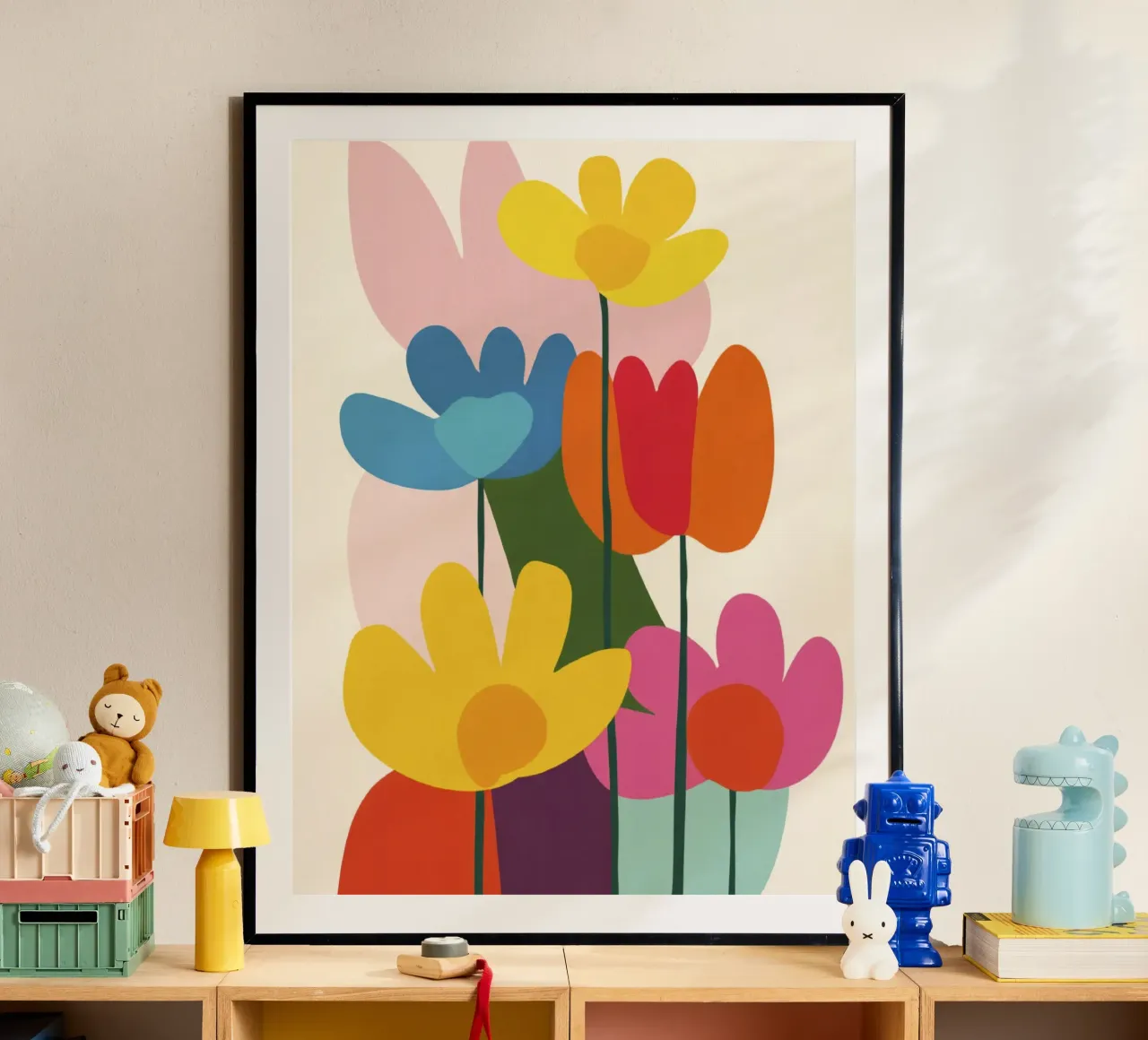 Giardino geometrico ritagliato in armonia cromatica Matisse anni '50 poster da Modern Muse