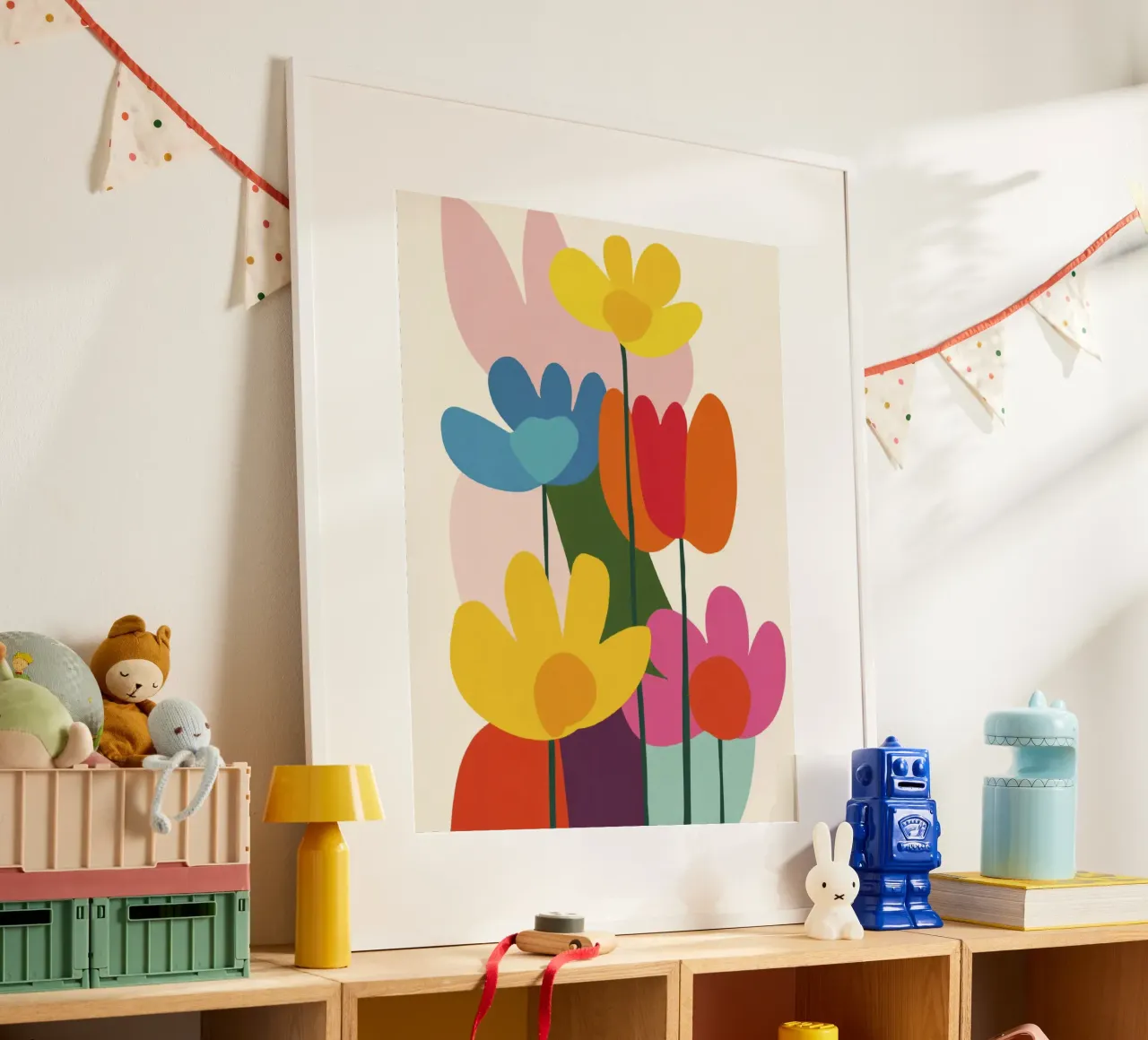 Giardino geometrico ritagliato in armonia cromatica Matisse anni '50 poster da Modern Muse