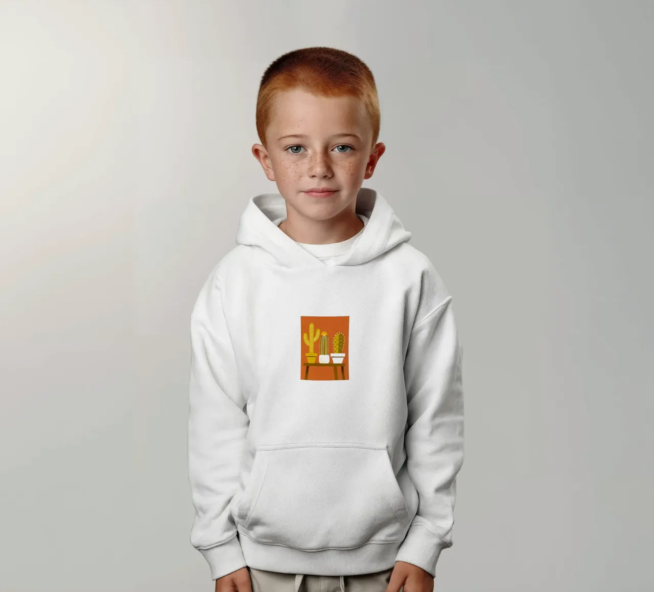 Retro Pop Cactus felpa bambino con cappuccio da THE LATEST SHOP