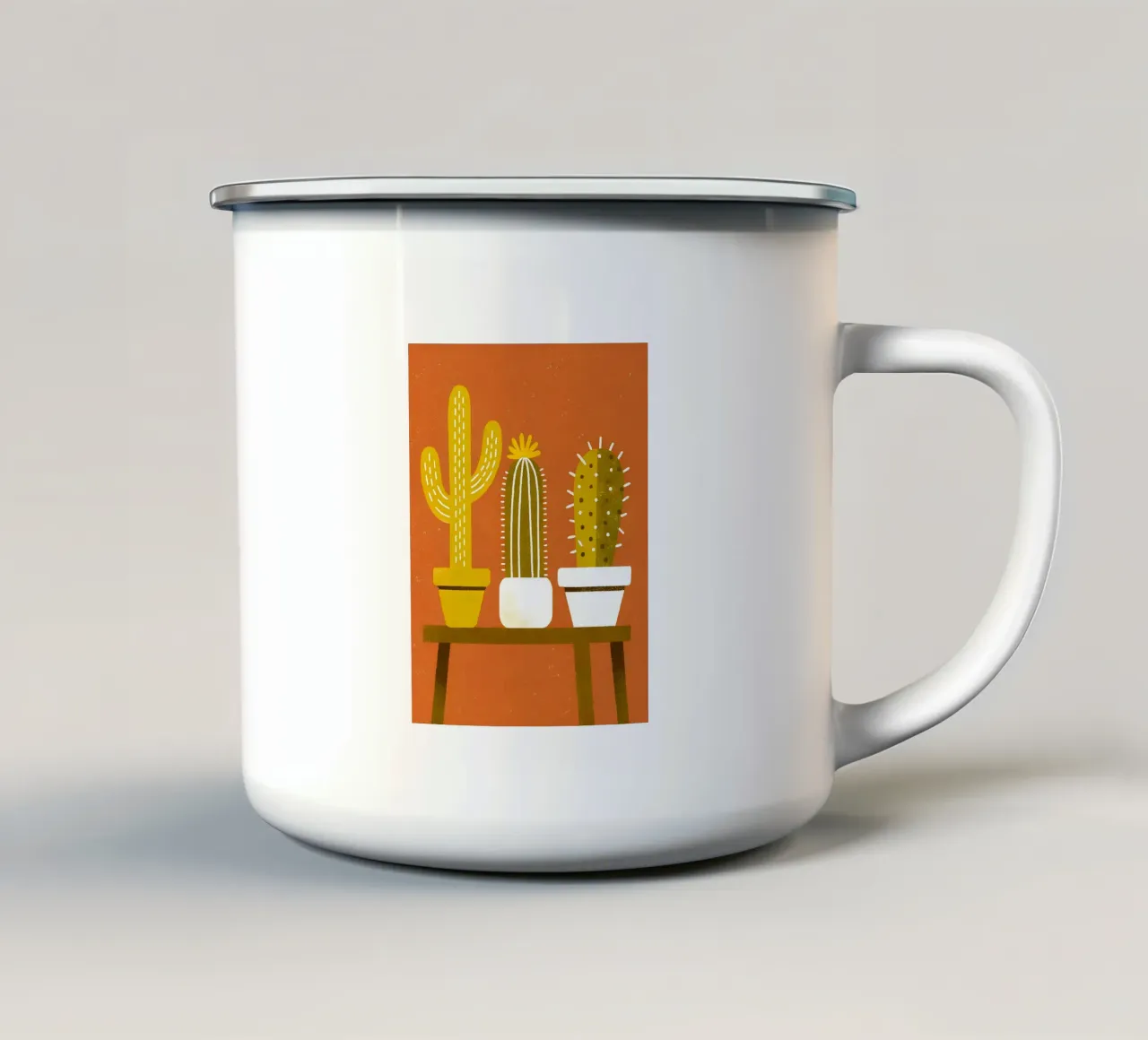 Retro Pop Cactus tazza in smalto da THE LATEST SHOP