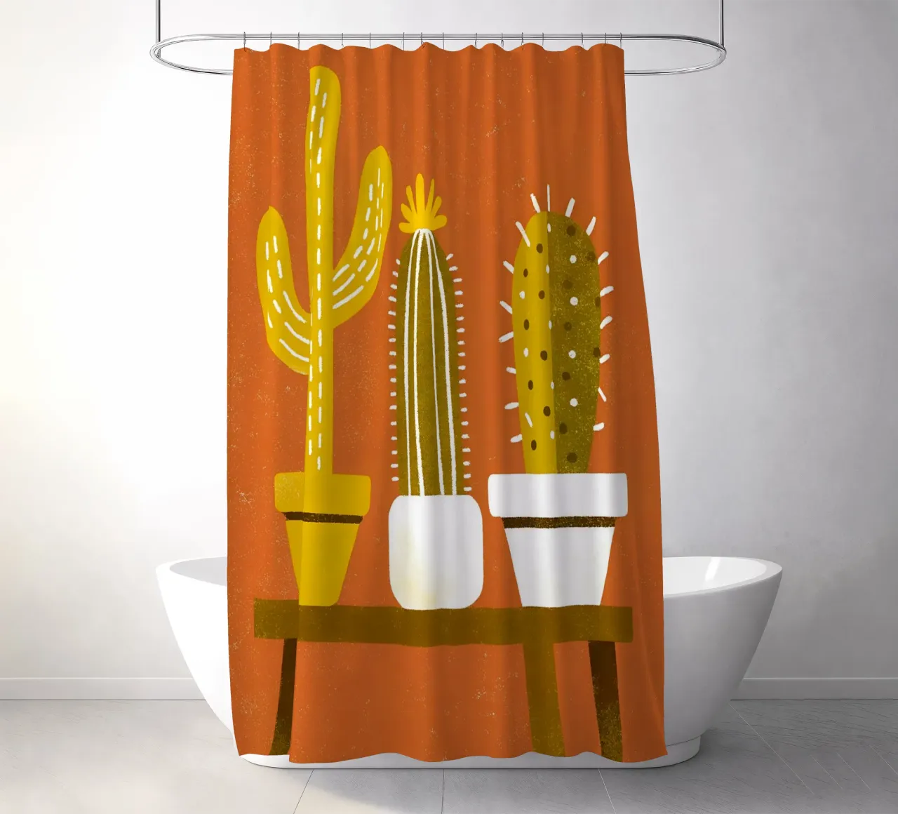 Retro Pop Cactus tenda da doccia da THE LATEST SHOP