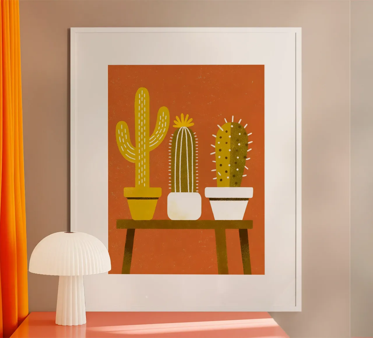 Retro Pop Cactus carta hahnemühle da THE LATEST SHOP