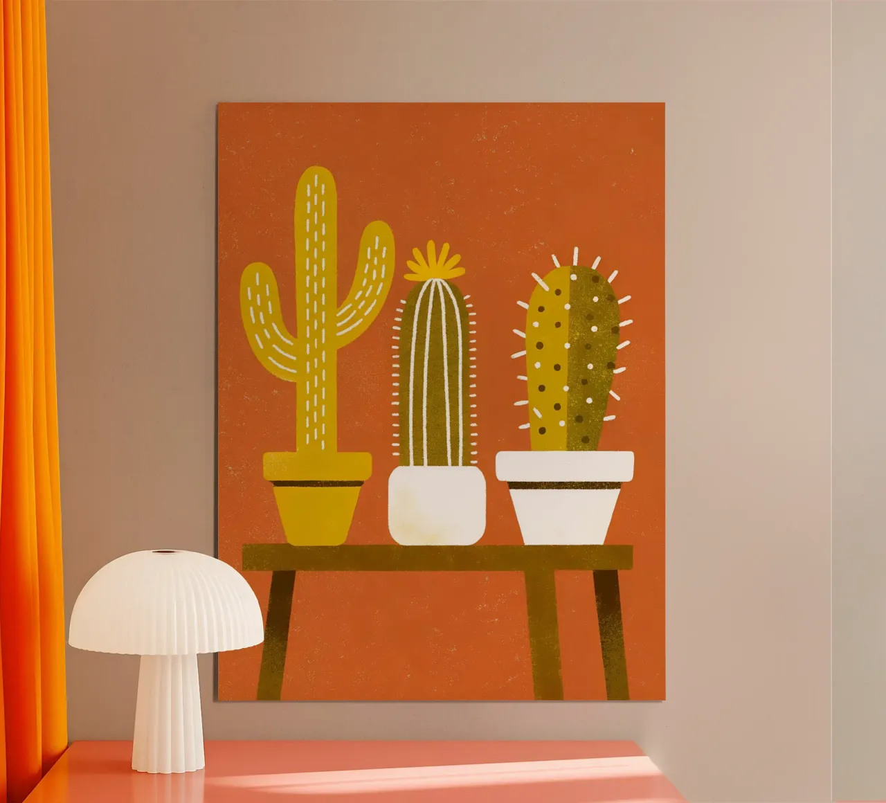 Retro Pop Cactus carta hahnemühle da THE LATEST SHOP