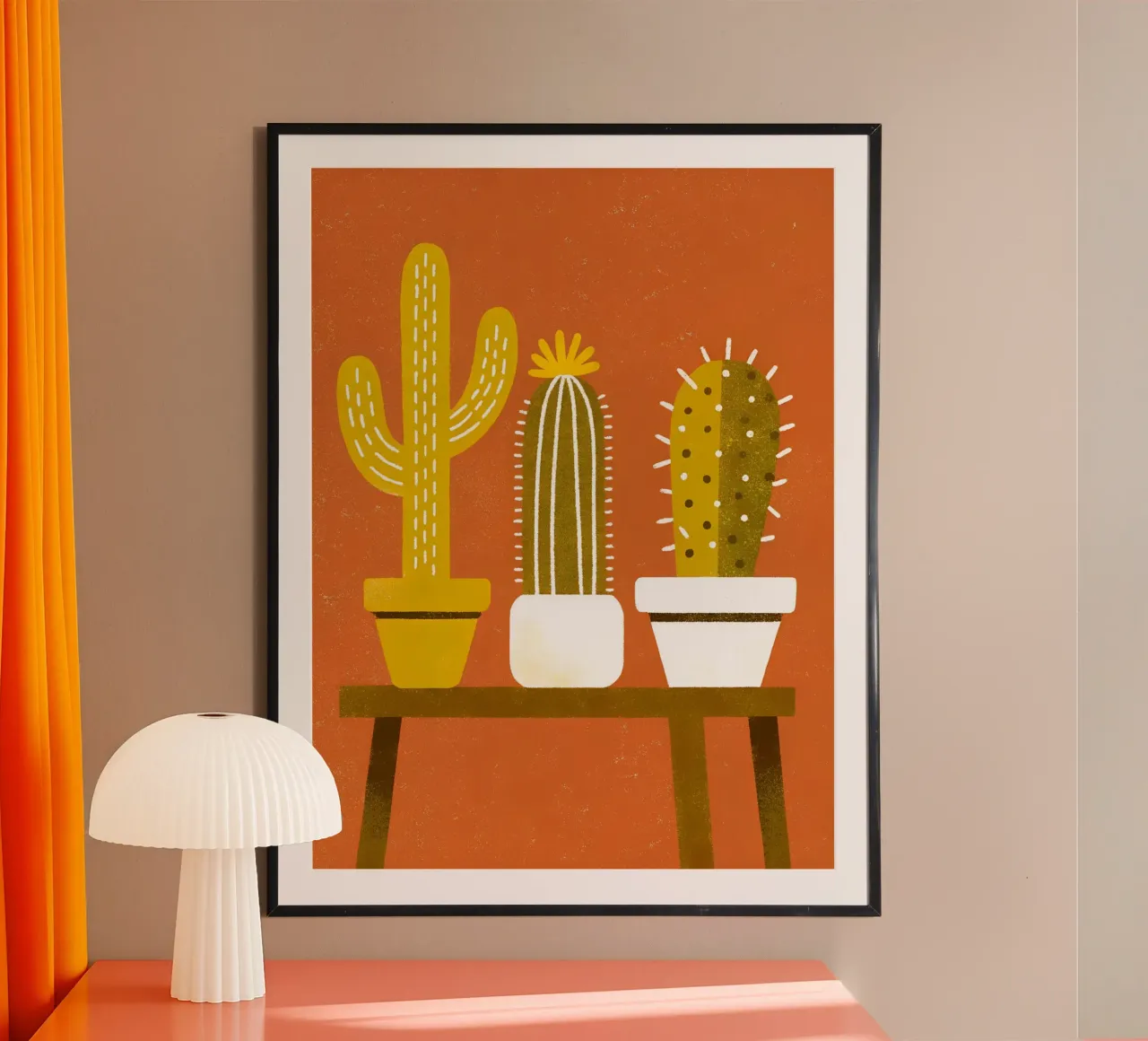 Retro Pop Cactus carta hahnemühle da THE LATEST SHOP