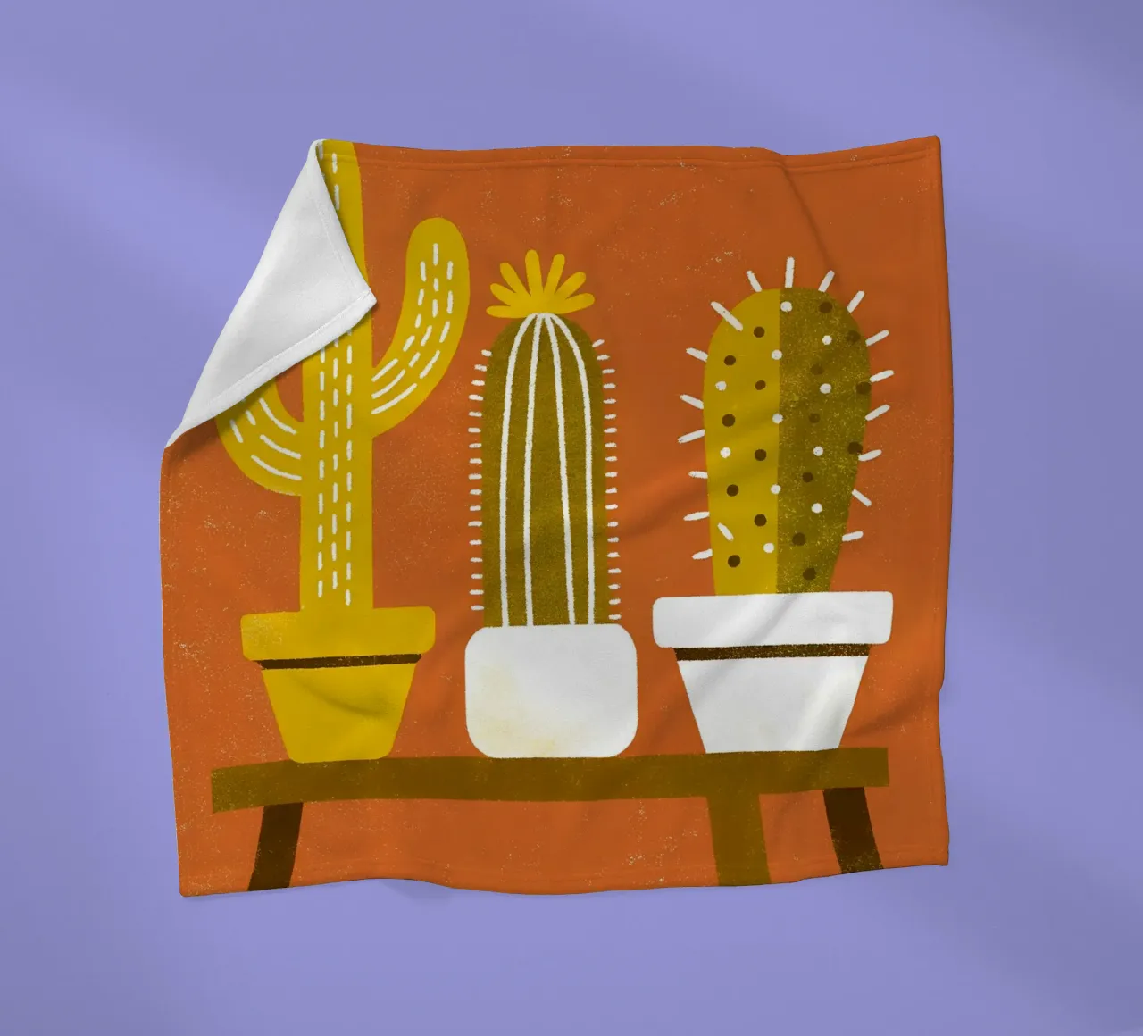 Retro Pop Cactus coperta in pile da THE LATEST SHOP