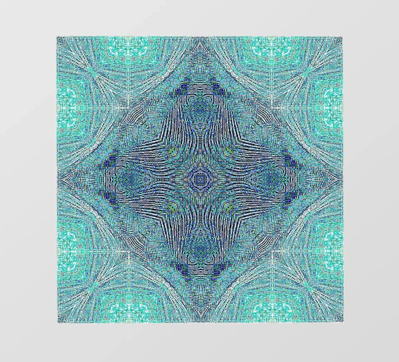 Ornamento in turchese con texture finemente strutturata telo in pvc da Gürsel Yesil Digital Art