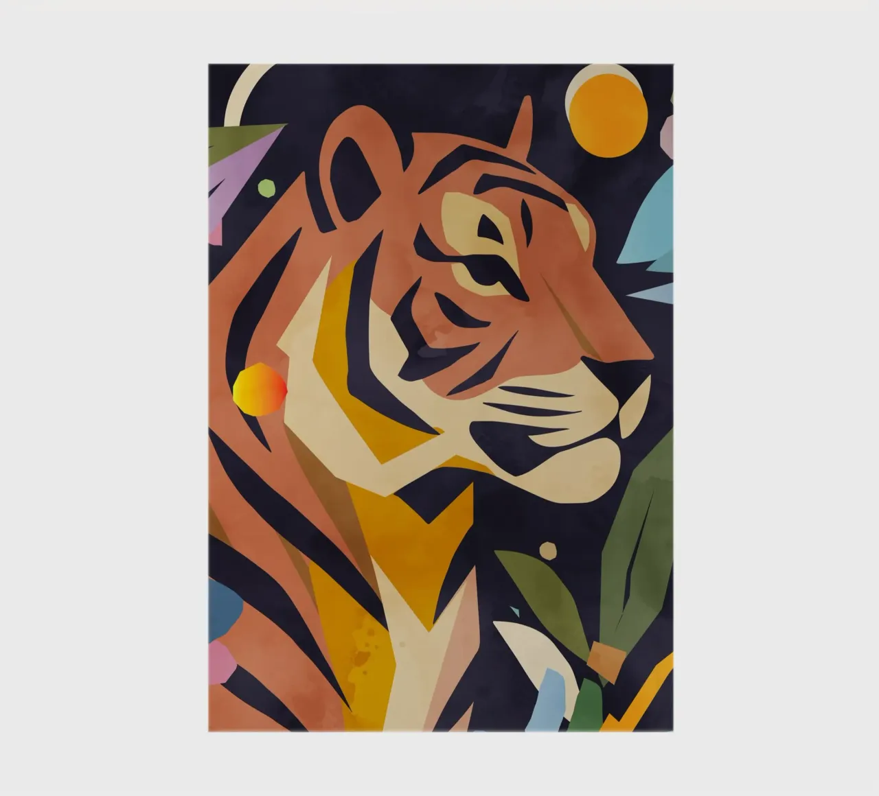 Abstrakter Tiger im künstlerischen Stil – Kraftvolles Motiv Notizbuch von namosh