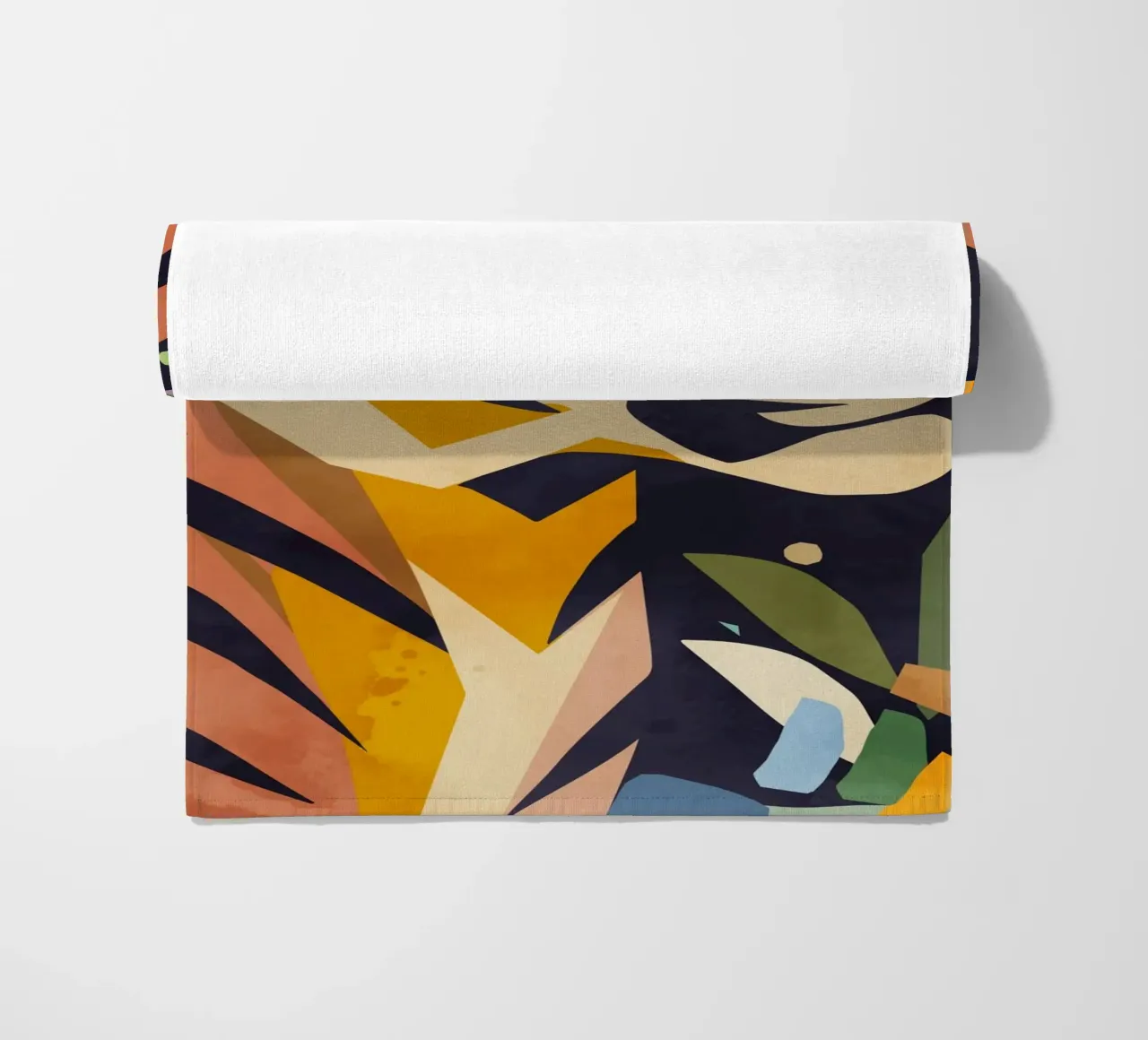 Abstract tiger in an artistic style - Powerful motif beach towel by namosh