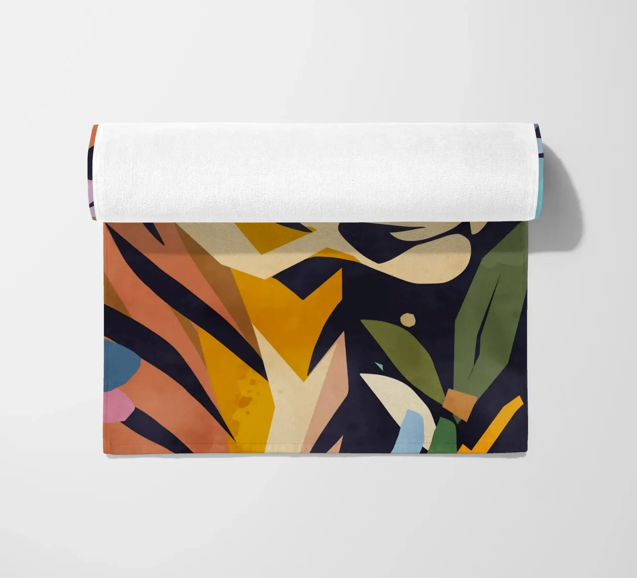 Abstract tiger in an artistic style - Powerful motif beach towel by namosh
