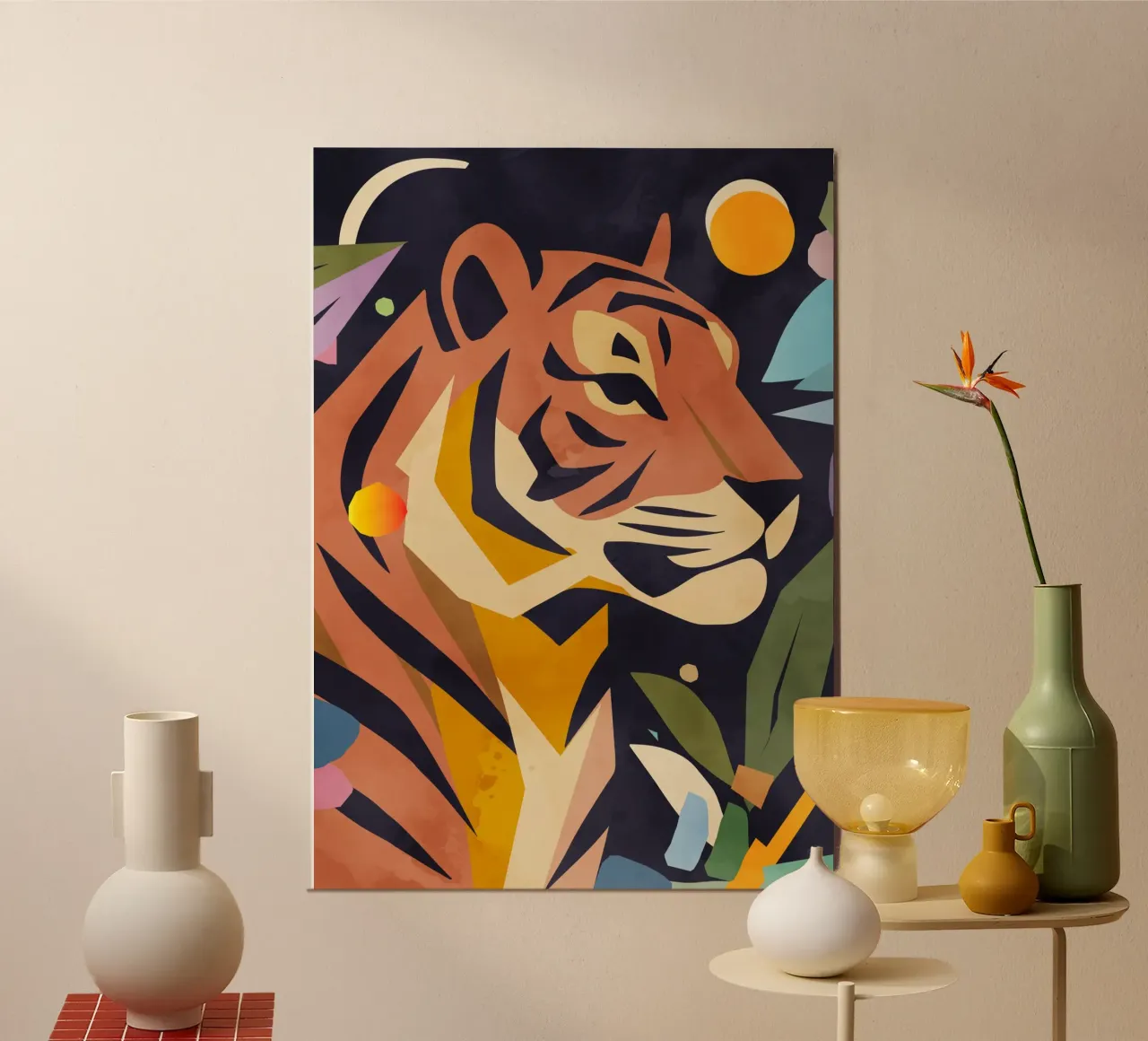 Abstract tiger in an artistic style - Powerful motif alu-dibond by namosh