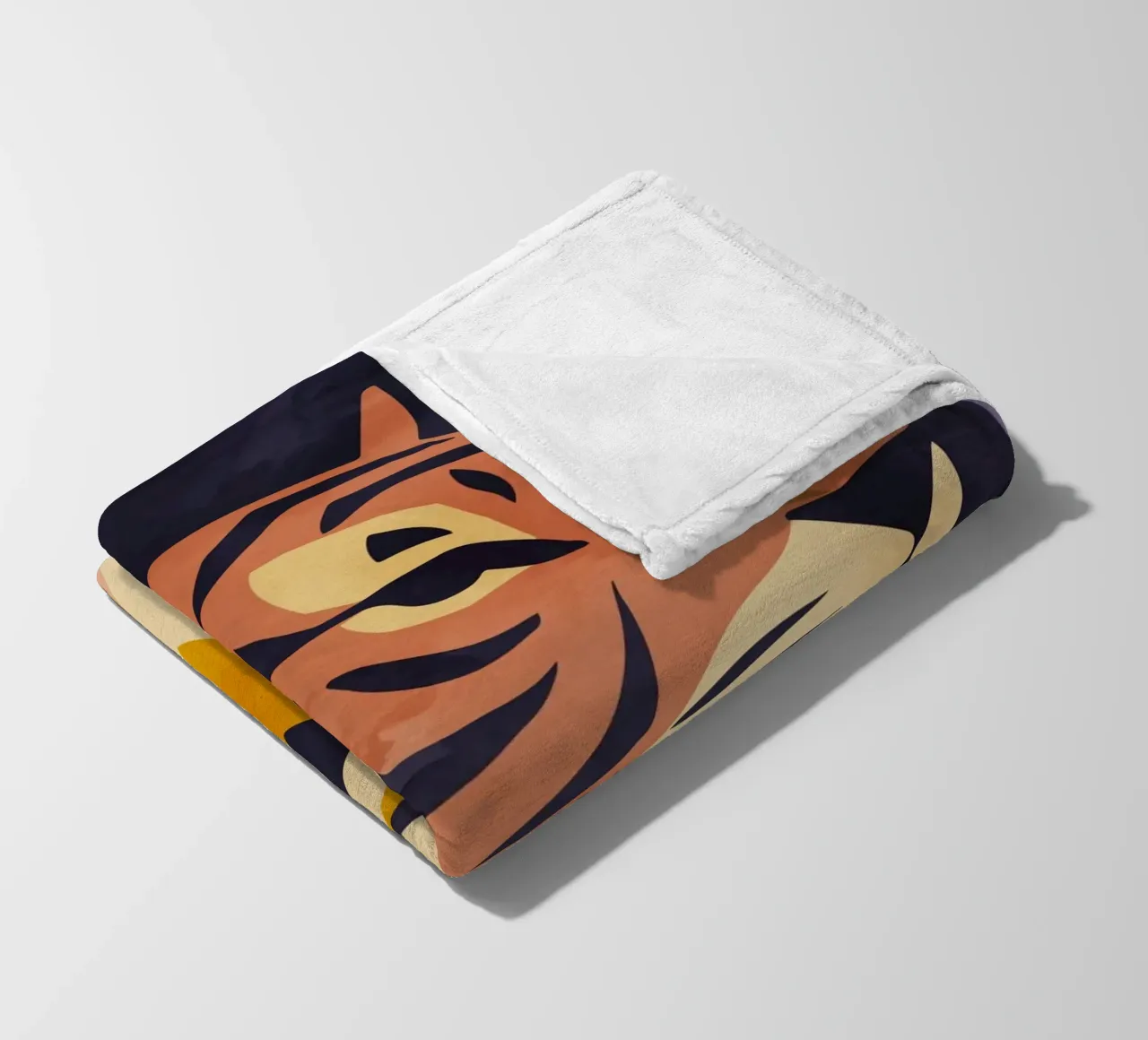 Abstrakter Tiger im künstlerischen Stil – Kraftvolles Motiv Fleecedecke von namosh