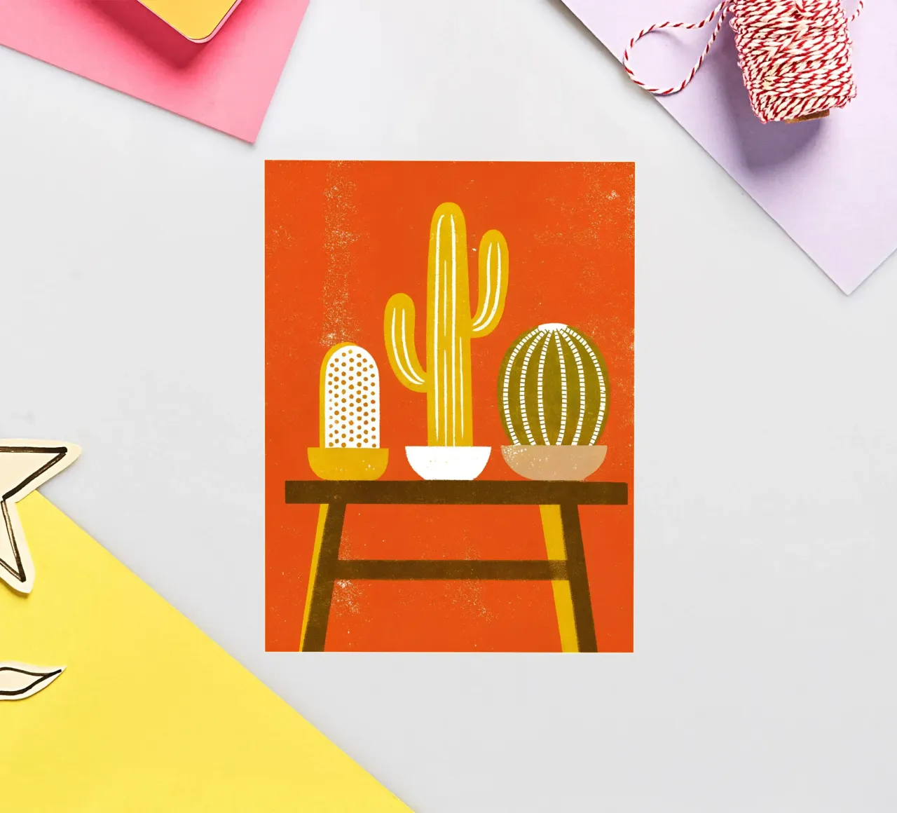 Retro Pop Cactus adesivo da THE LATEST SHOP
