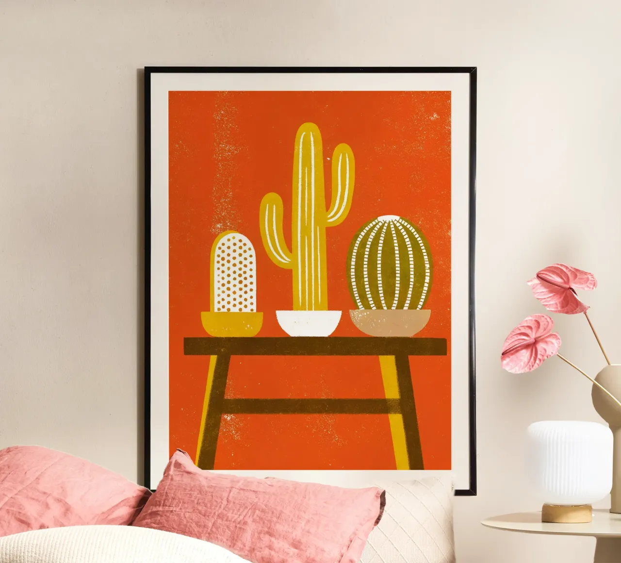 Retro Pop Cactus carta hahnemühle da THE LATEST SHOP