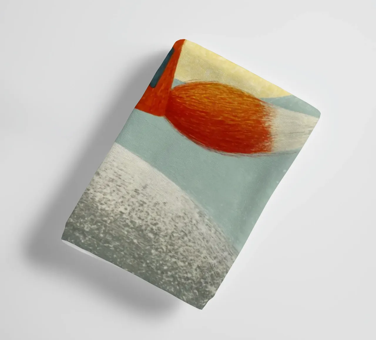 Piccola volpe sulla terra con luna e stelle - Minimal Art asciugamano da bagno da Modern Muse