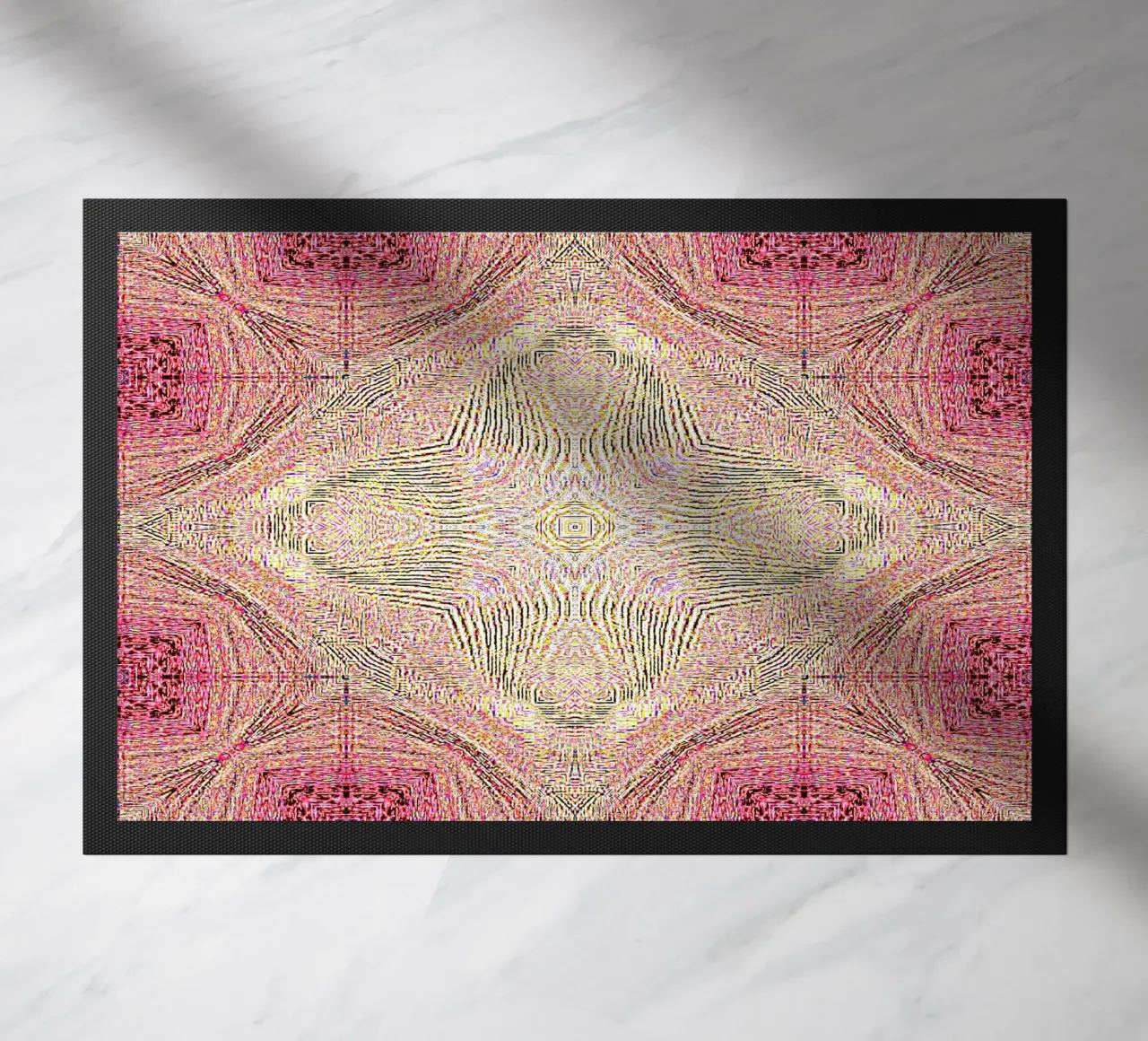 Ornamento in rosa con texture finemente strutturata zerbino da Gürsel Yesil Digital Art