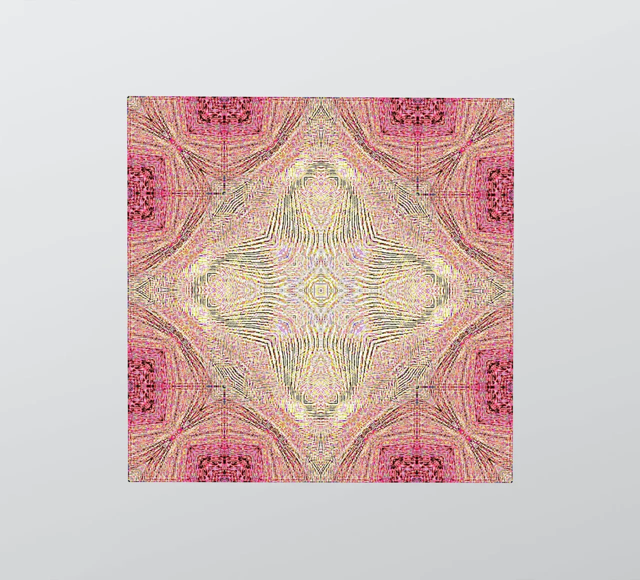 Ornament in pink with a finely structured texture sticker by Gürsel Yesil Digital Art