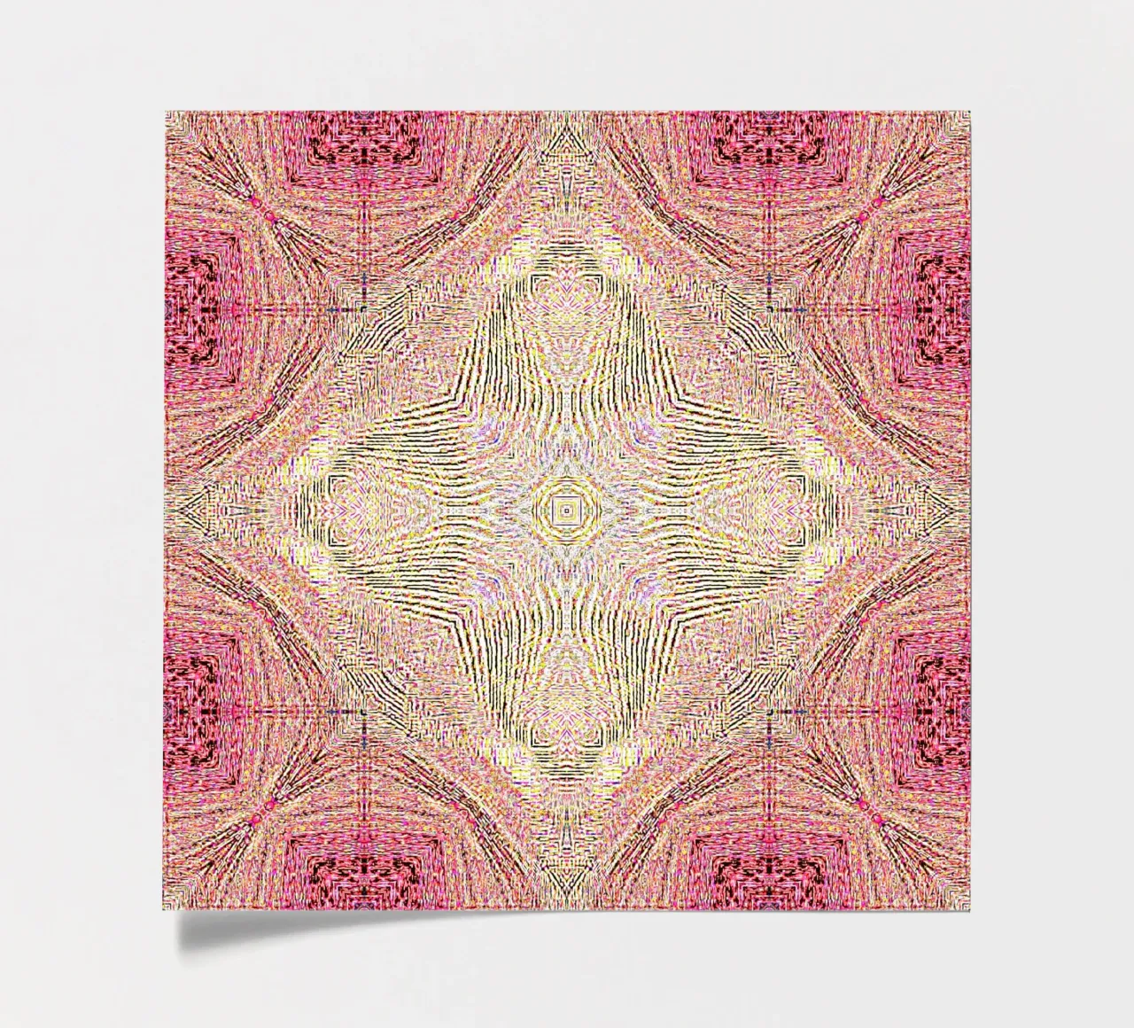 Ornament in pink with a finely structured texture sticker sheet by Gürsel Yesil Digital Art