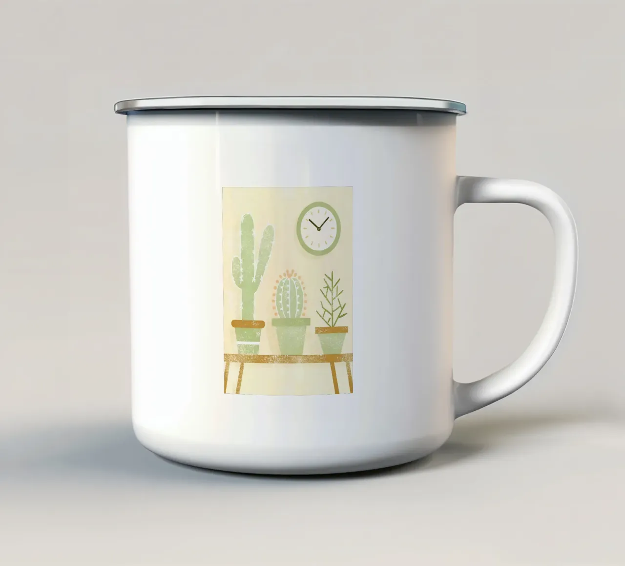Retro Pop Cactus tazza in smalto da THE LATEST SHOP