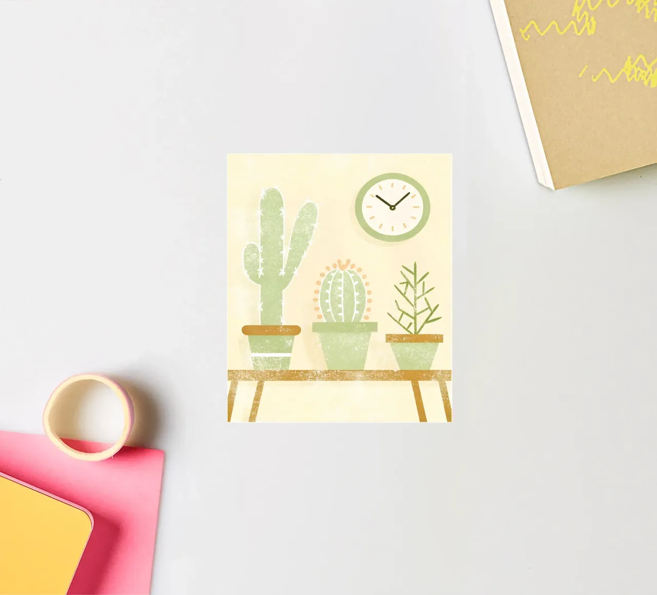 Retro Pop Cactus adesivo da THE LATEST SHOP