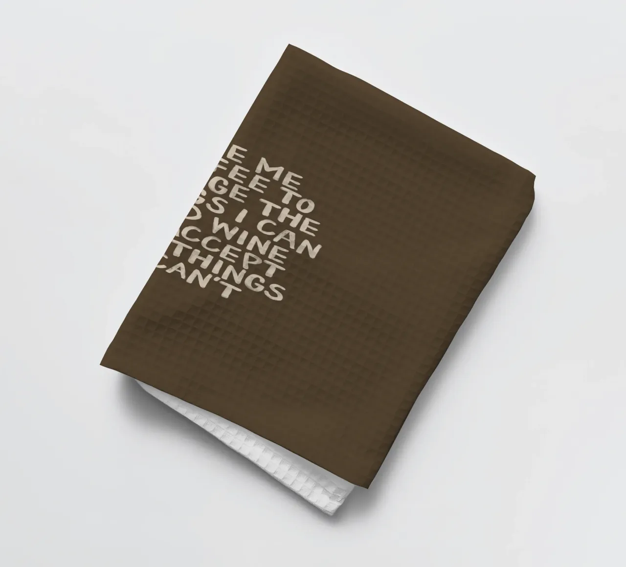 Gib mir Kaffee, um die Dinge zu ändern Ich kann Typografie drucken Geschirrtuch von THE MOTIVATED TYPE