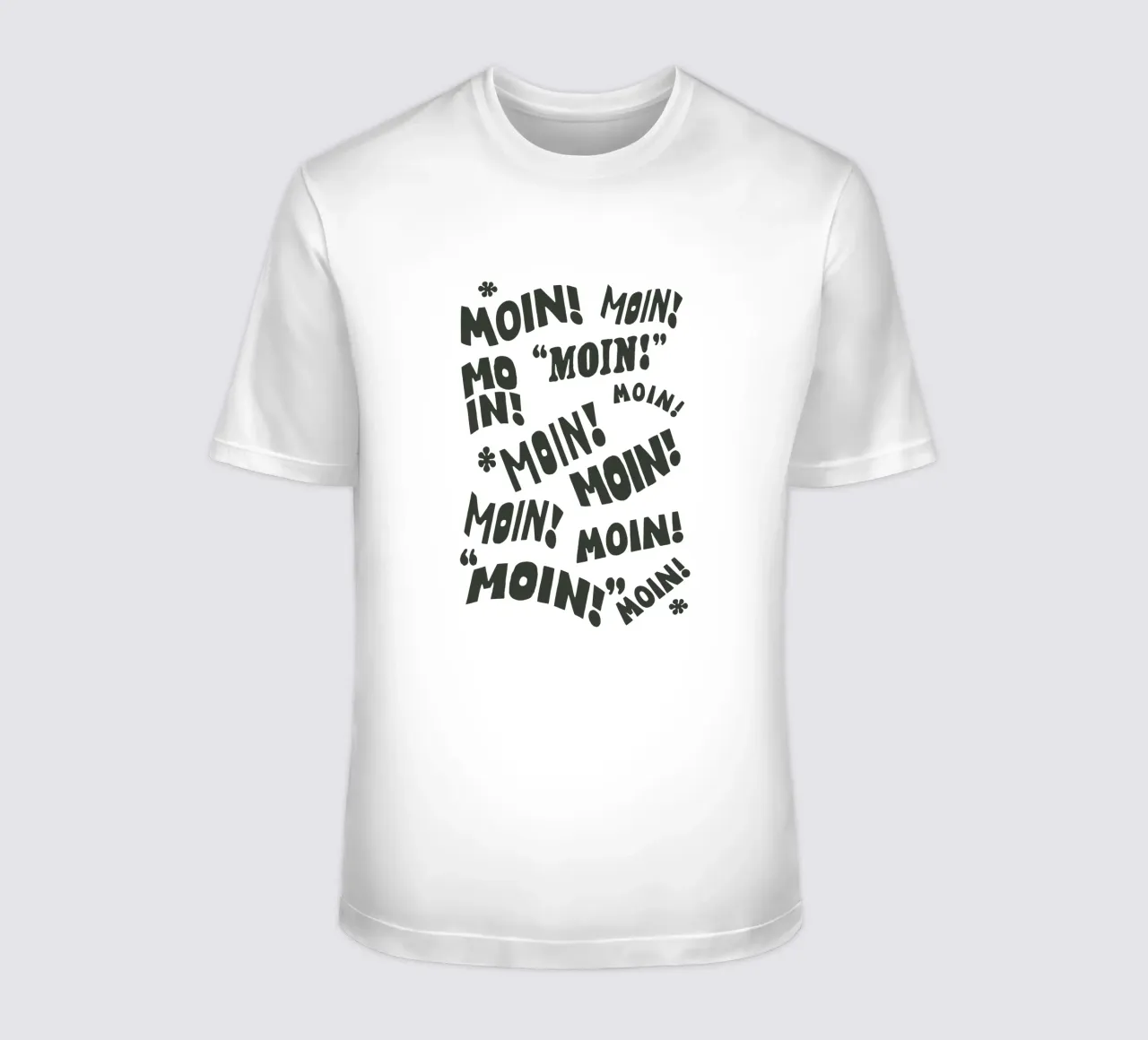 Moin! Tipografia tedesca Design Tipografia tedesca Stampa t-shirt da THE MOTIVATED TYPE