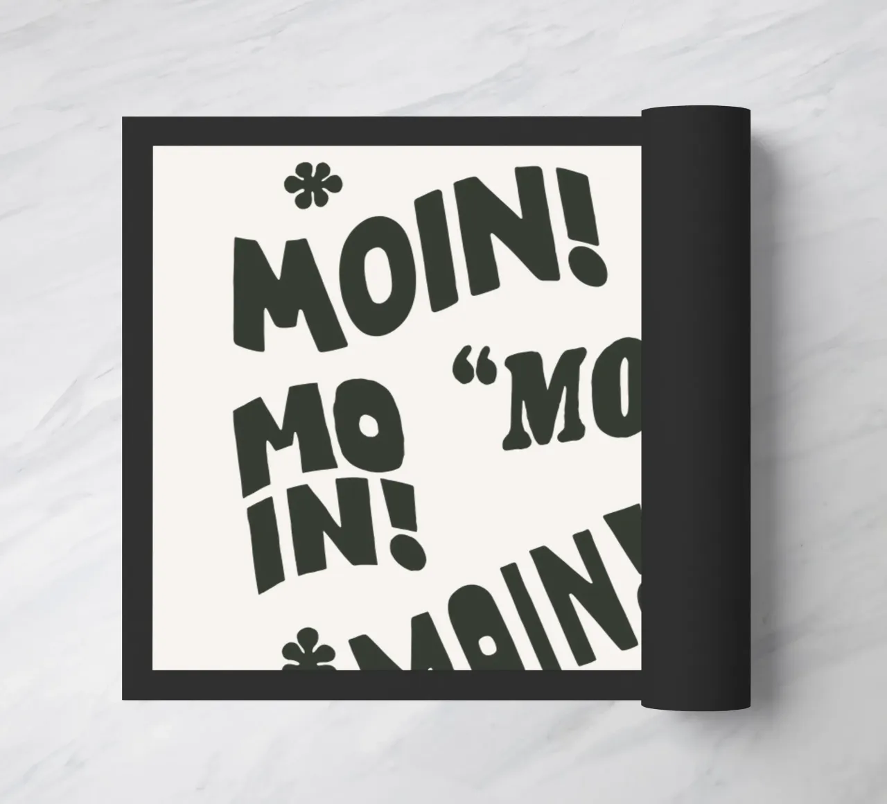 Moin! Tipografia tedesca Design Tipografia tedesca Stampa zerbino da THE MOTIVATED TYPE