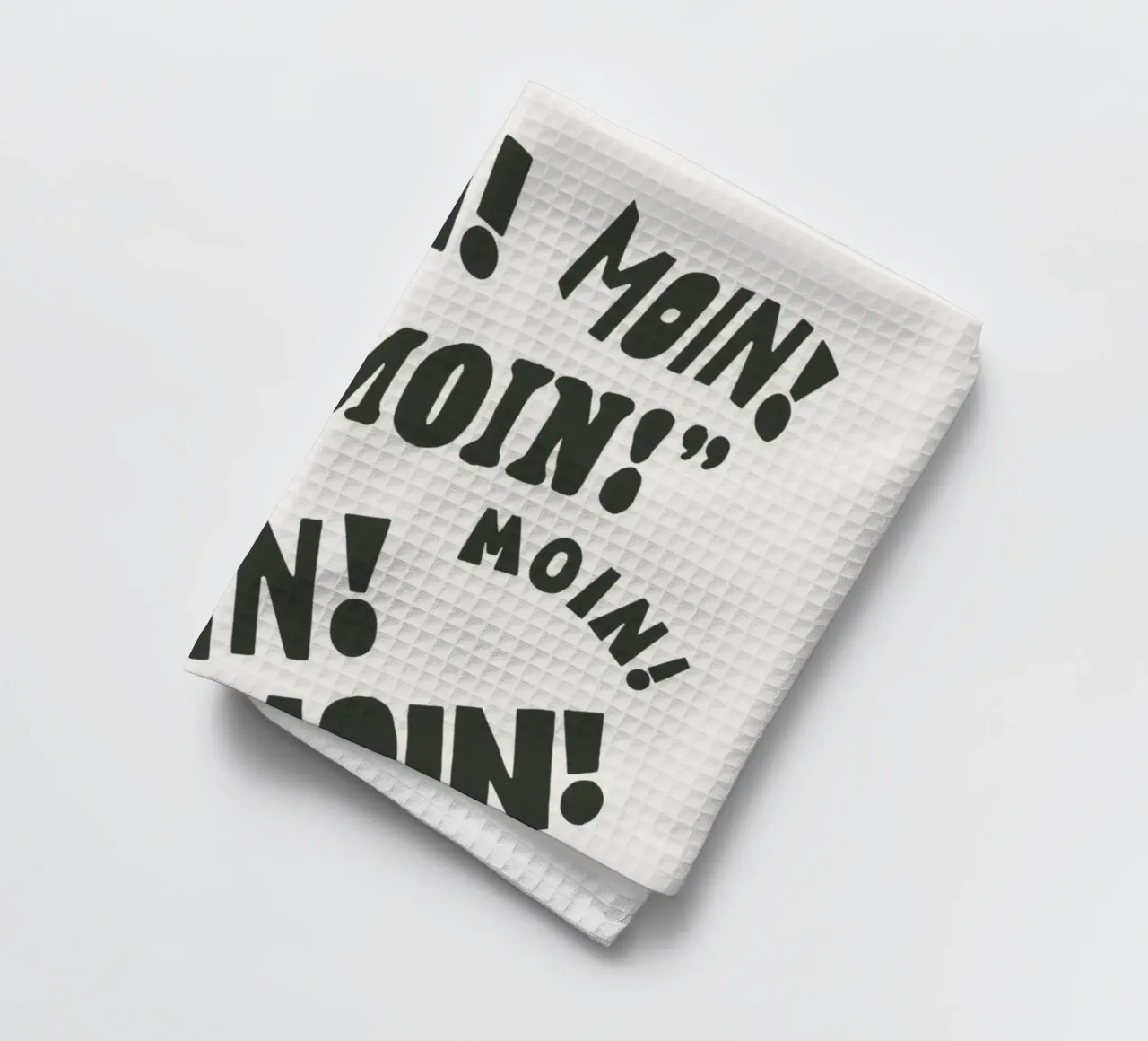 Moin ! Design typographique allemand French Typography Print torchon de THE MOTIVATED TYPE