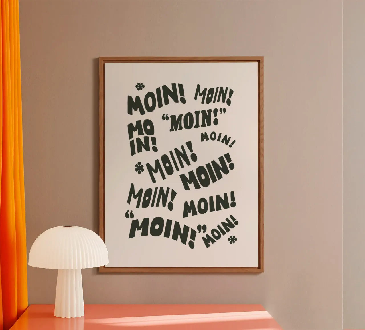 Moin! Tipografia tedesca Design Tipografia tedesca Stampa alluminio dibond da THE MOTIVATED TYPE