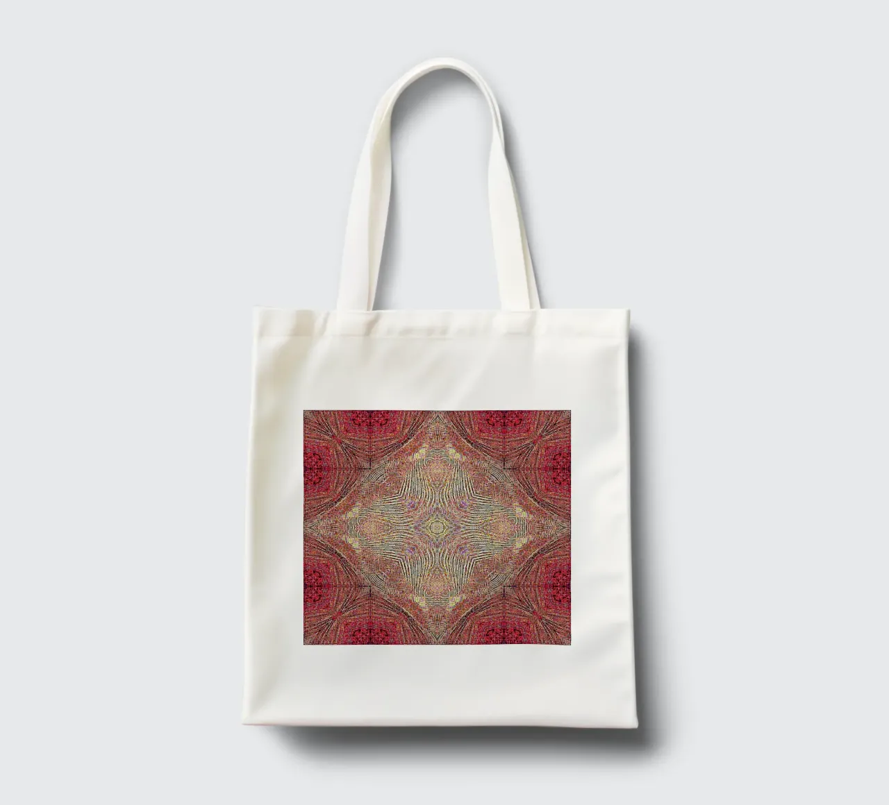 Ornament in wine red with a finely structured texture tote bag by Gürsel Yesil Digital Art