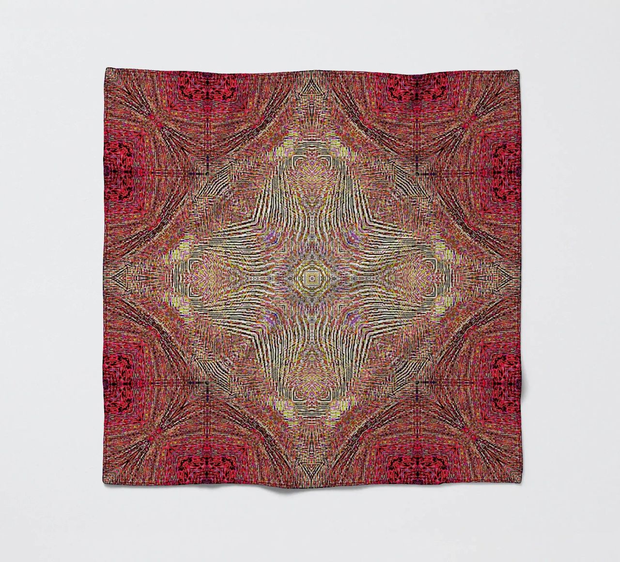 Ornament in wine red with a finely structured texture fleece blanket by Gürsel Yesil Digital Art