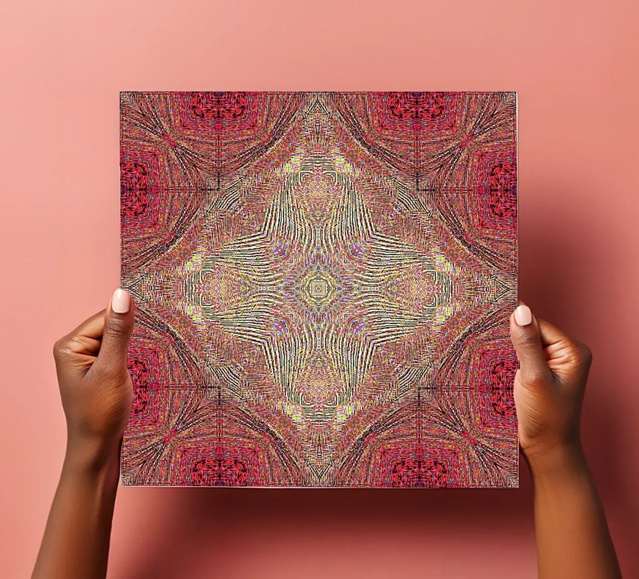 Ornament in wine red with a finely structured texture sticker sheet by Gürsel Yesil Digital Art