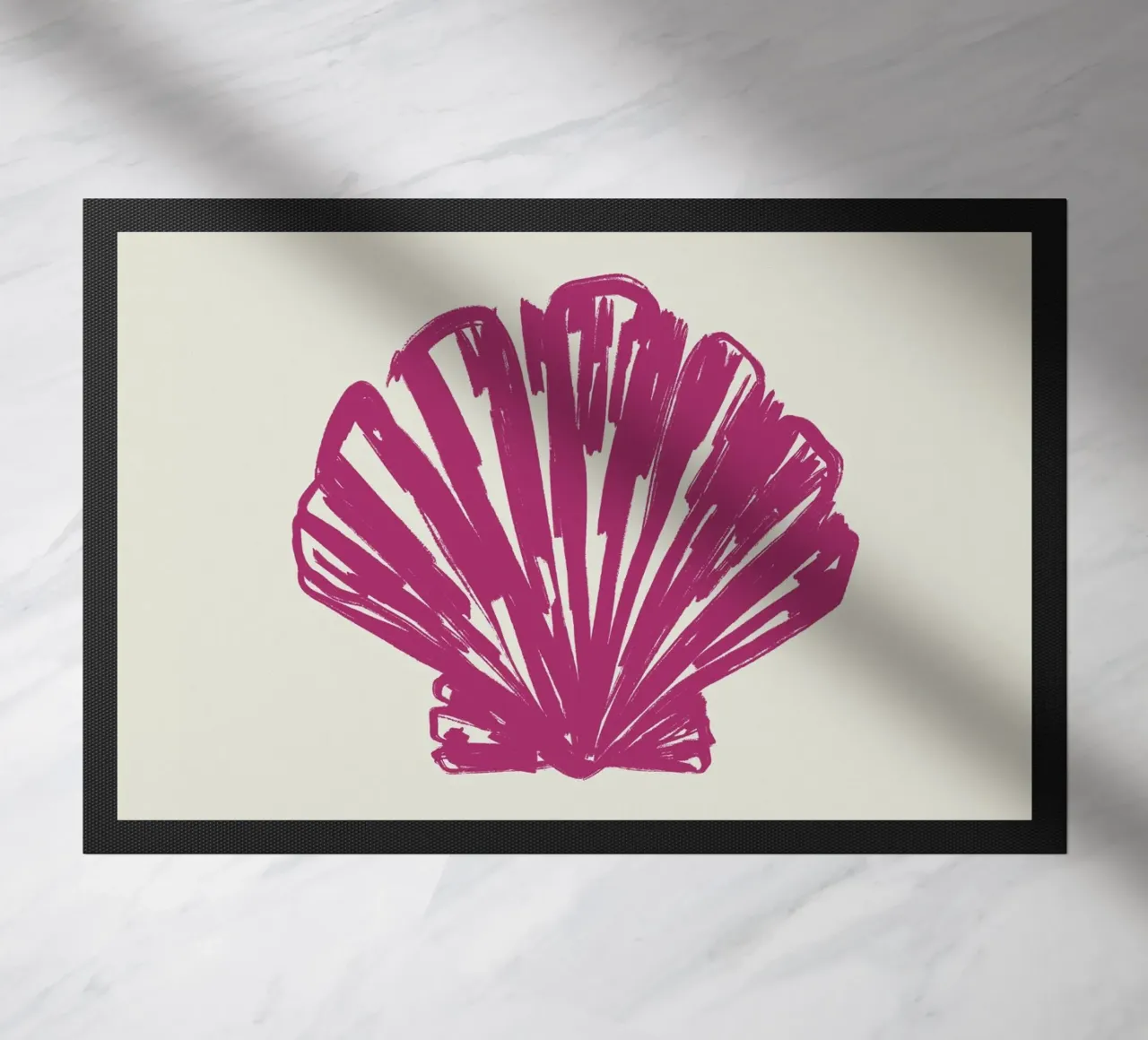 Pink shell doormat by Sixmai