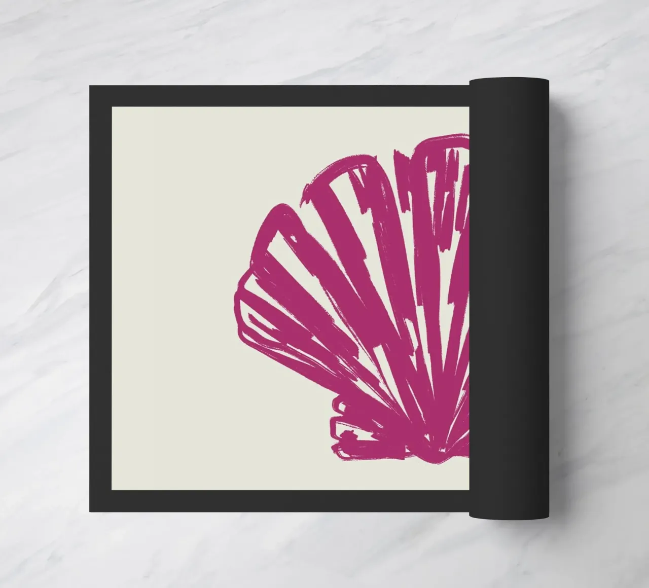 Pink shell doormat by Sixmai