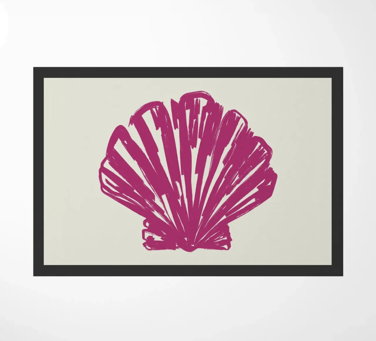 Pink shell doormat by Sixmai