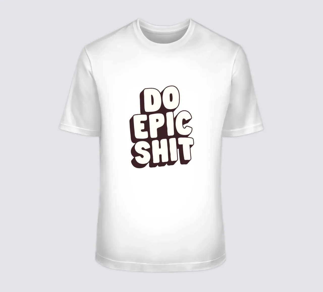 Stampa tipografica motivazionale Do Epic Shit in bianco e nero t-shirt da THE MOTIVATED TYPE