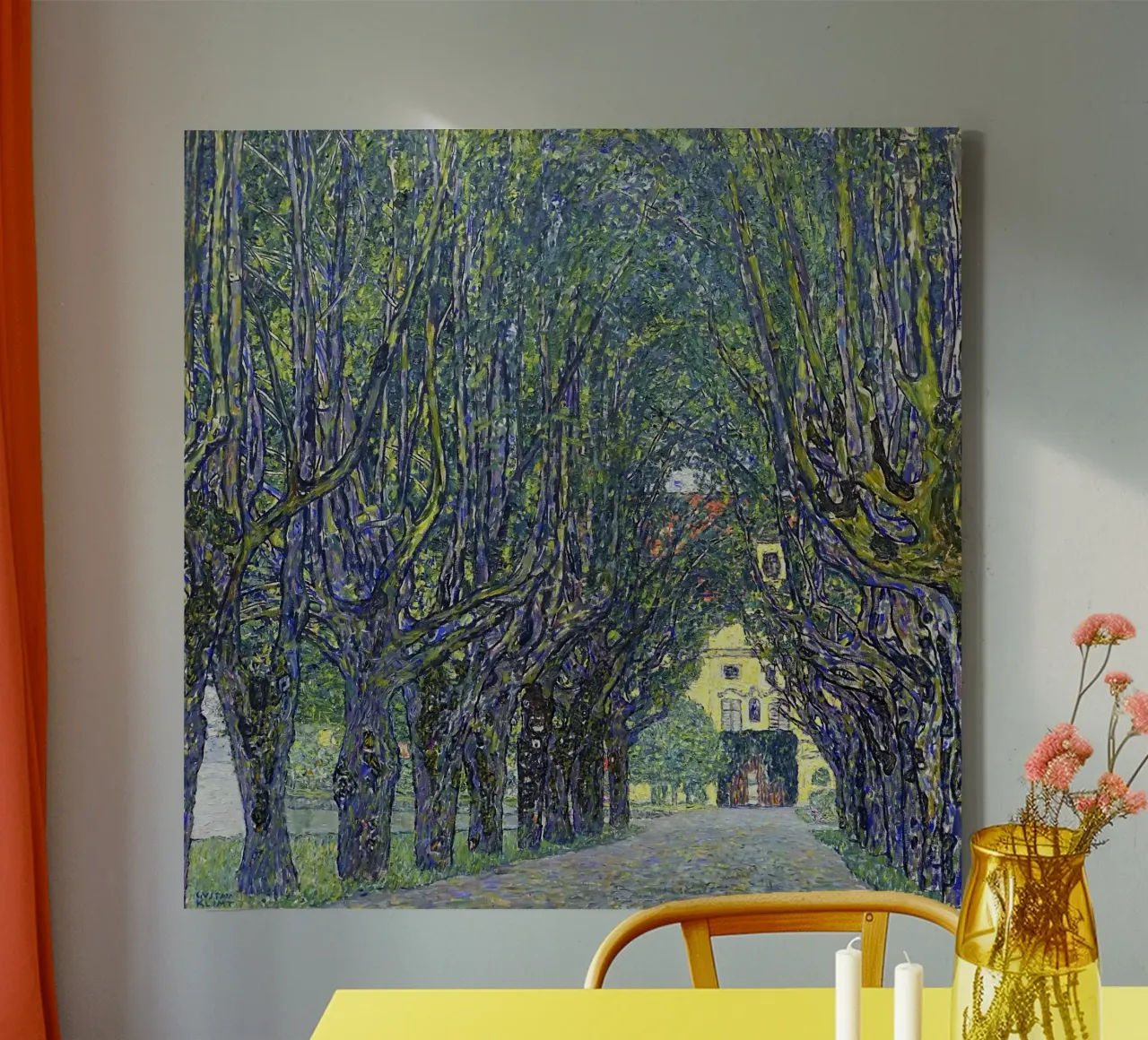 Allee at Schloss Kammer di Gustav Klimt (1910) tela con Cornice a cassetta da Gustav Klimt ART Prints