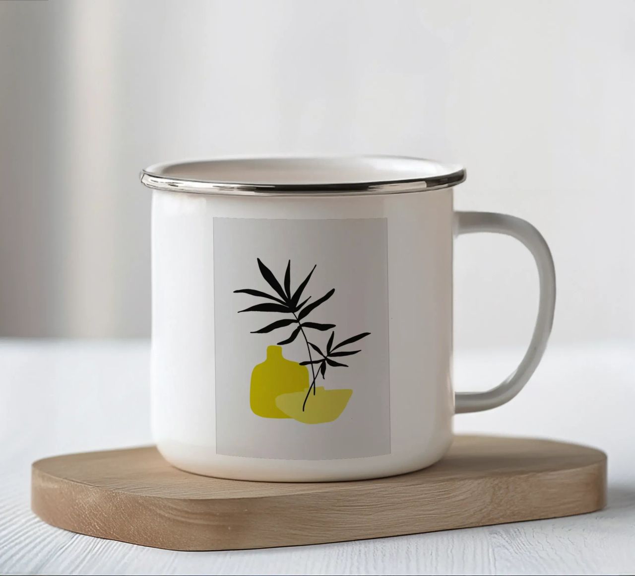 Yellow Vases tazza in smalto da Pure