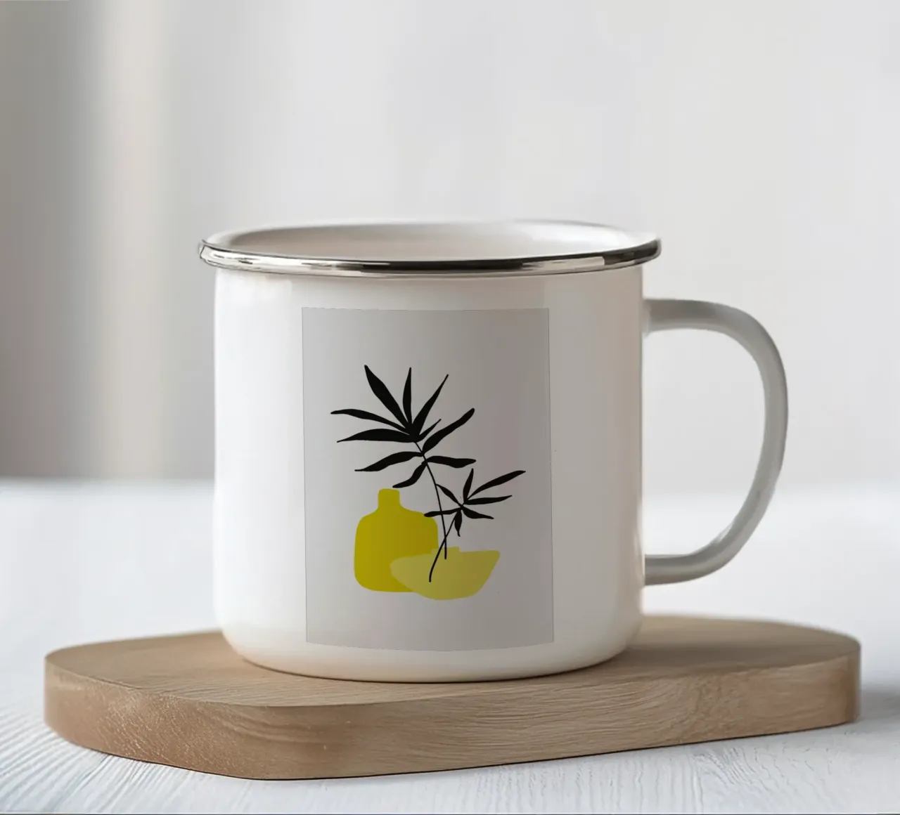 Yellow Vases tazza in smalto da Pure