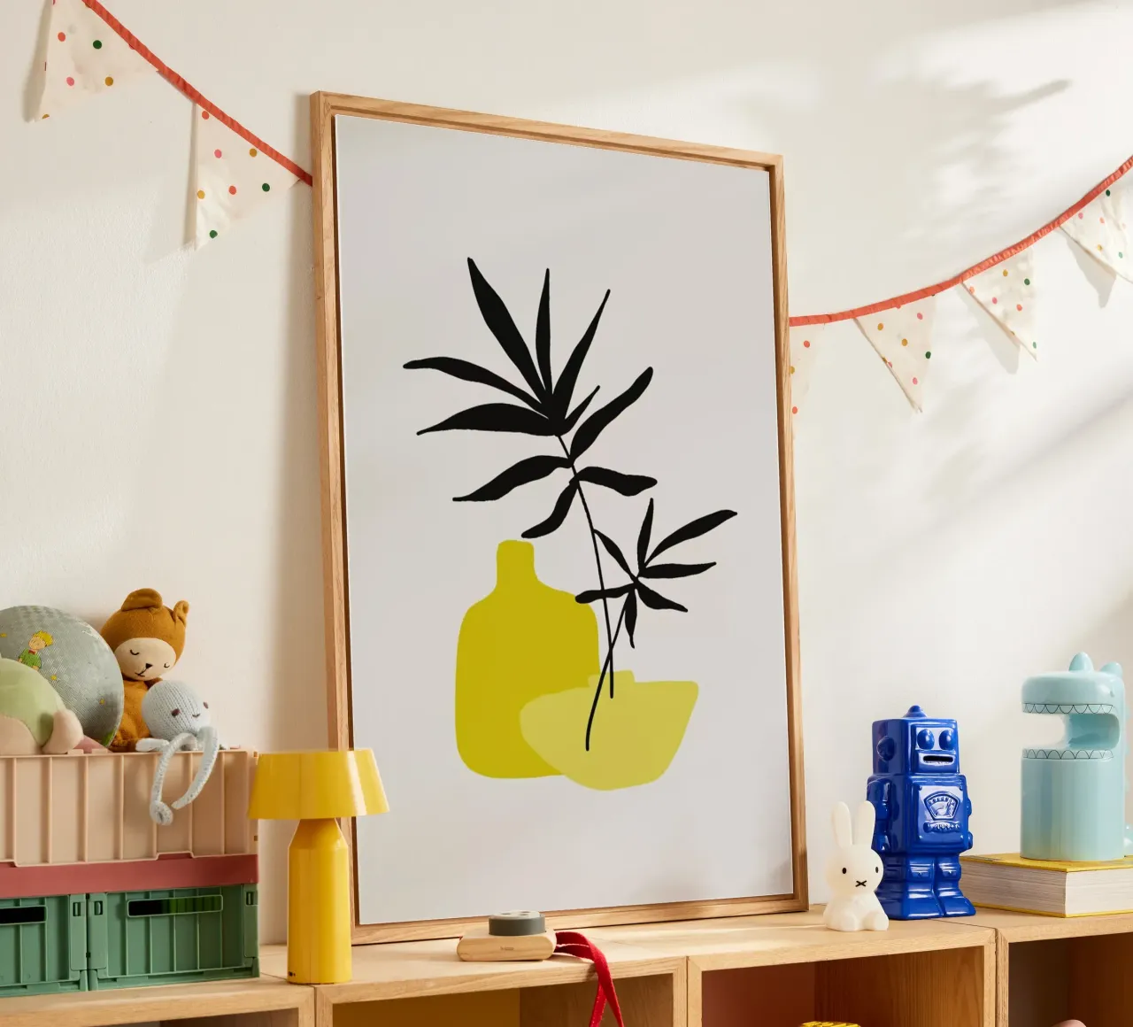 Yellow Vases acrylic glass by Pure