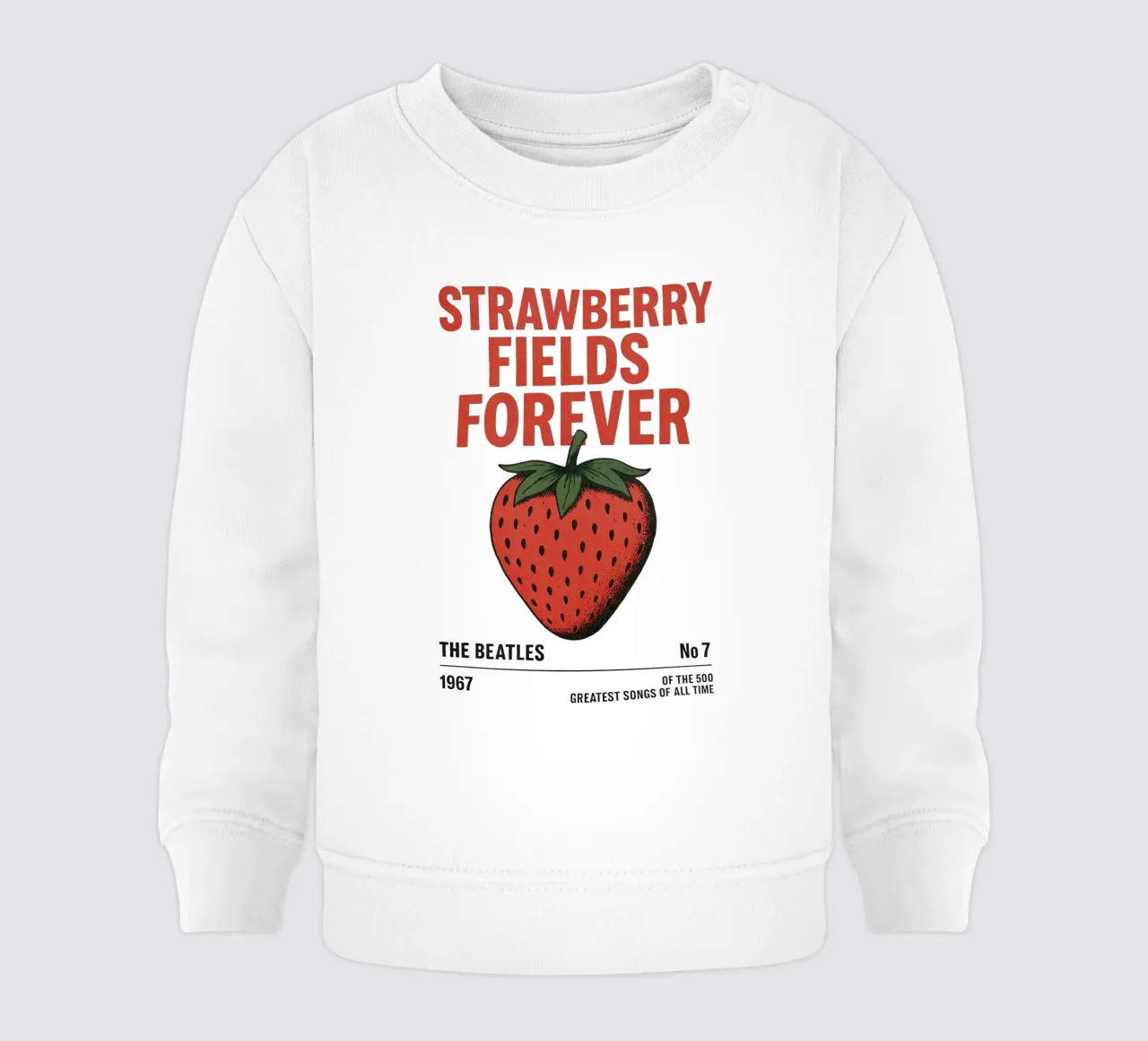 Strawberry Fields Forever – Beatles Poster felpa neonato da Studio Mooodz