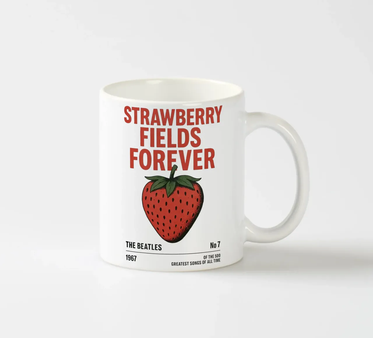 Strawberry Fields Forever – Beatles Poster tazza in ceramica da Studio Mooodz