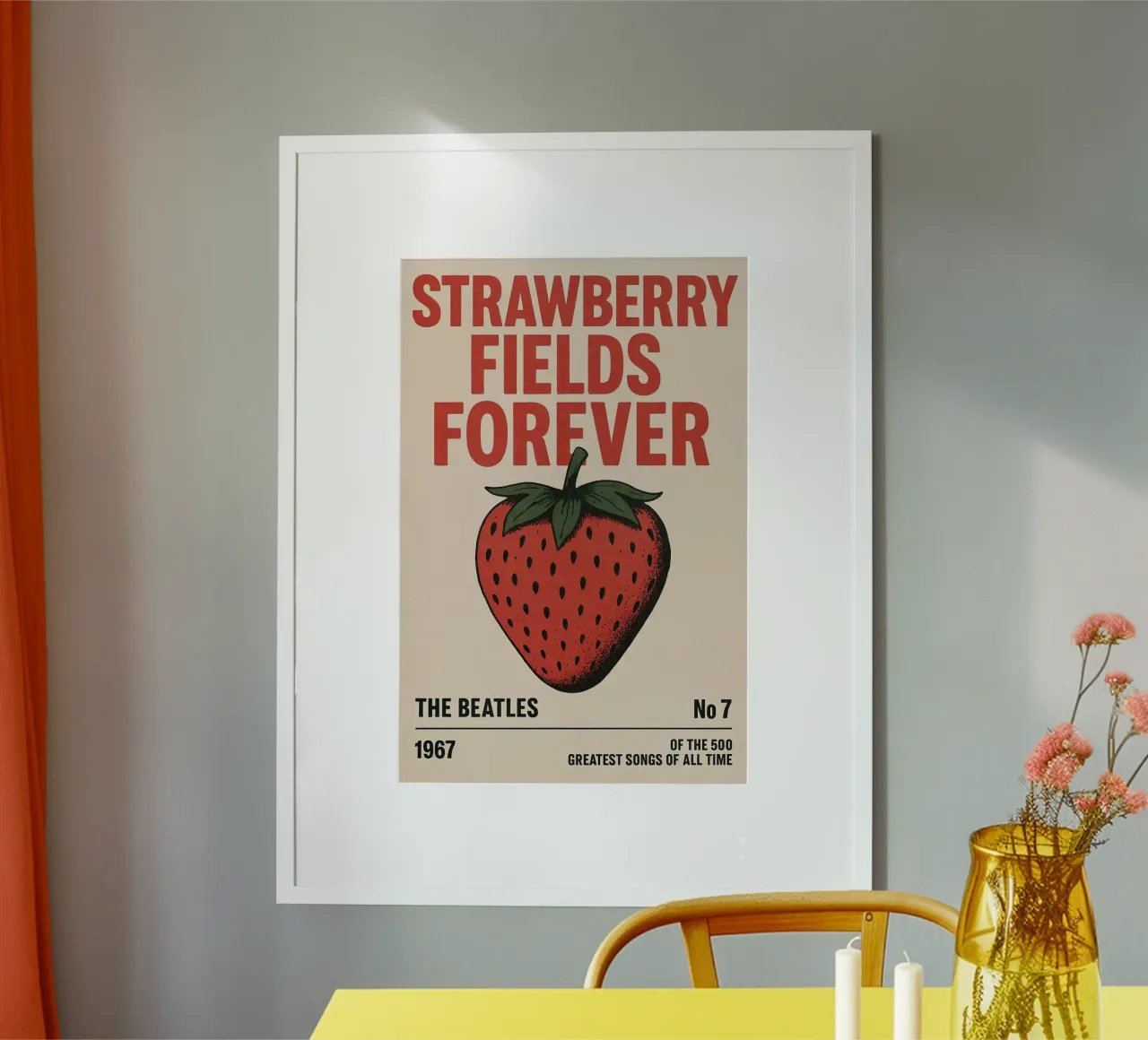 Strawberry Fields Forever – Beatles Poster poster da Studio Mooodz